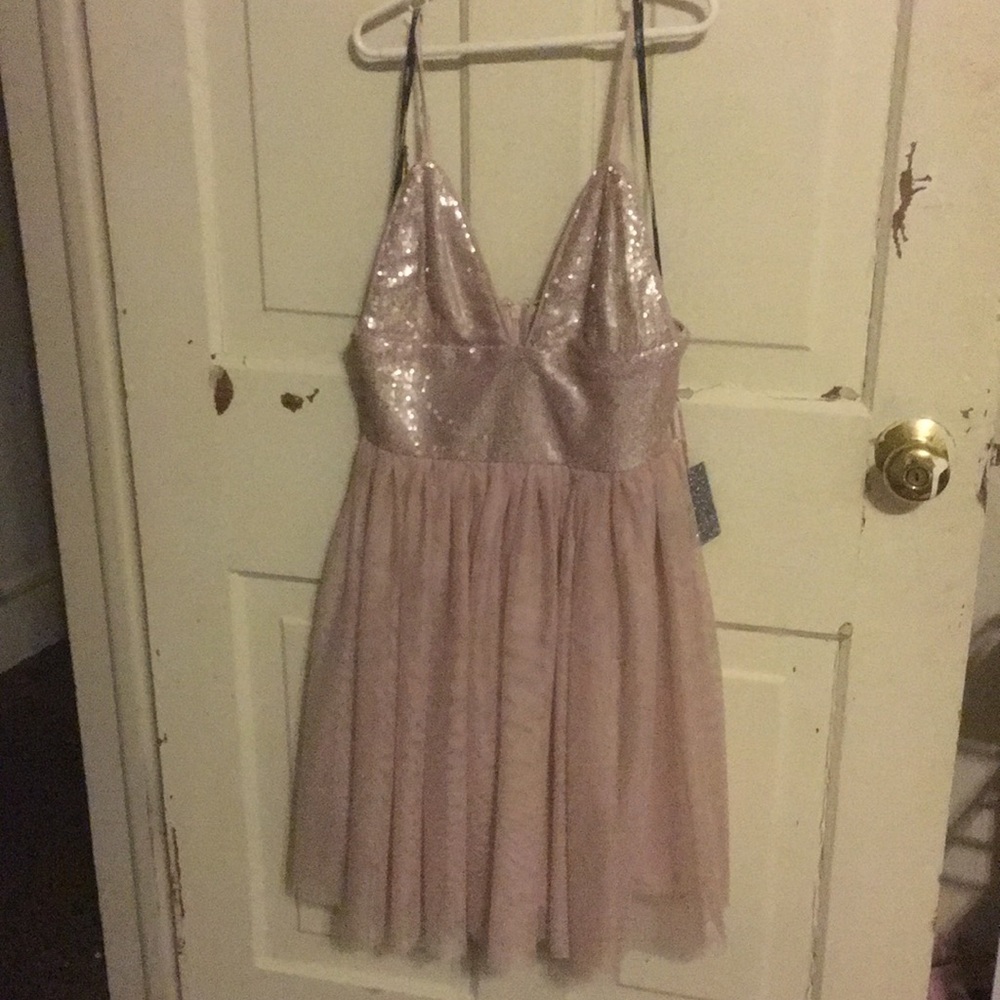 FOREVER 21 Flirty pink glitter dress